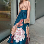 Damen Maxirock mit floralem Design und elastischem Bund R&B