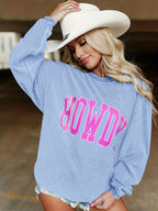 Damen Lässiges Pullover mit Schriftzug und lockerer Passform R&B