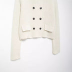 Damen Strickjacke mit doppelter Knopfreihe und praktischen Taschen R&B