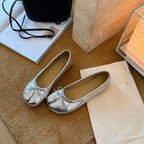Damen Modische Ballerinas mit eleganter Schleife