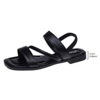Damen elegante Riemensandaletten mit modischem Metallic-Design und bequemer Sohle EB