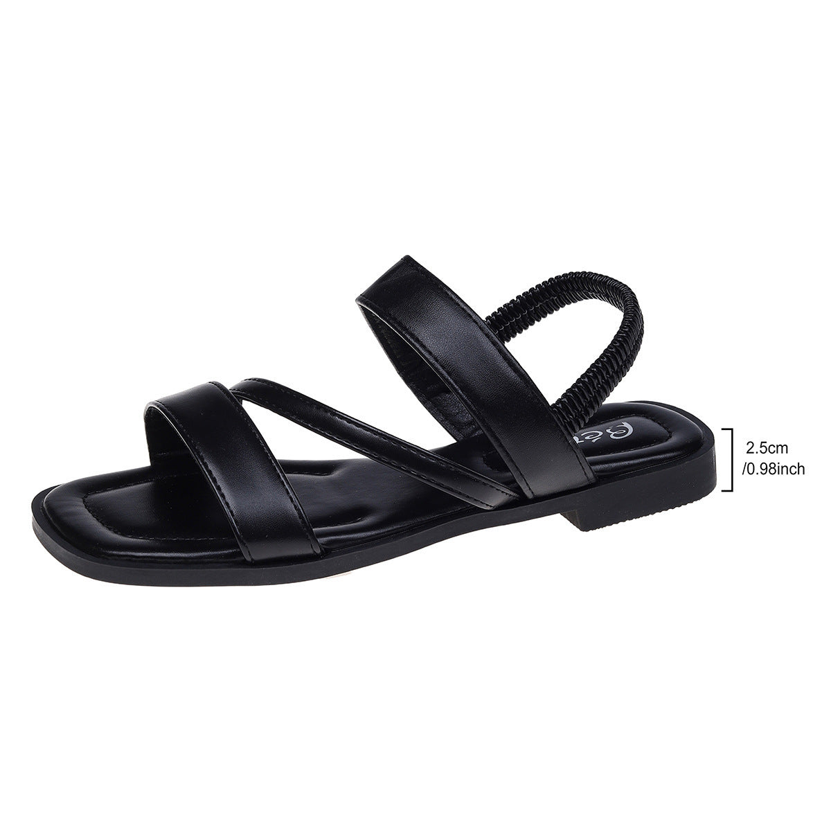 Damen elegante Riemensandaletten mit modischem Metallic-Design und bequemer Sohle EB