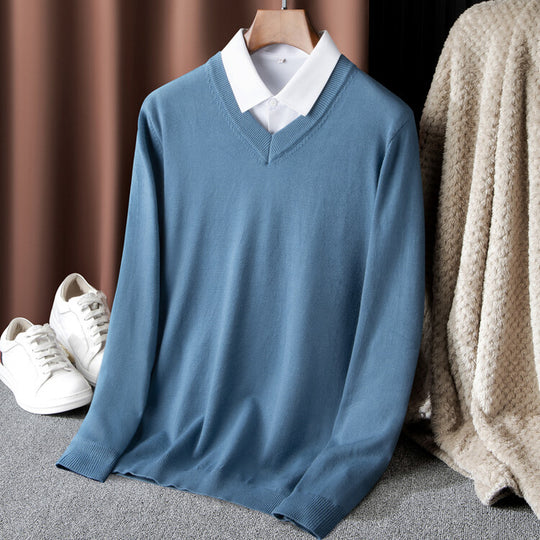 Herren V-Ausschnitt Pullover R&B