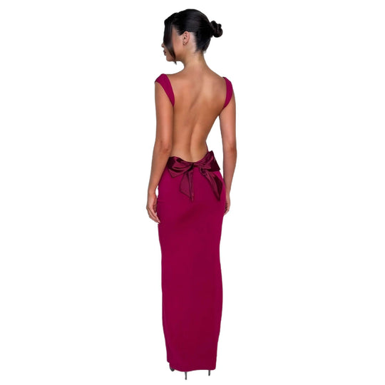 Damen nan körperbetontes Abendkleid mit quadratischem Ausschnitt und breiten Trägern R&B