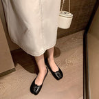 Damen Ballerinas mit eleganter Metallic-Oberfläche und formschöner Silhouette