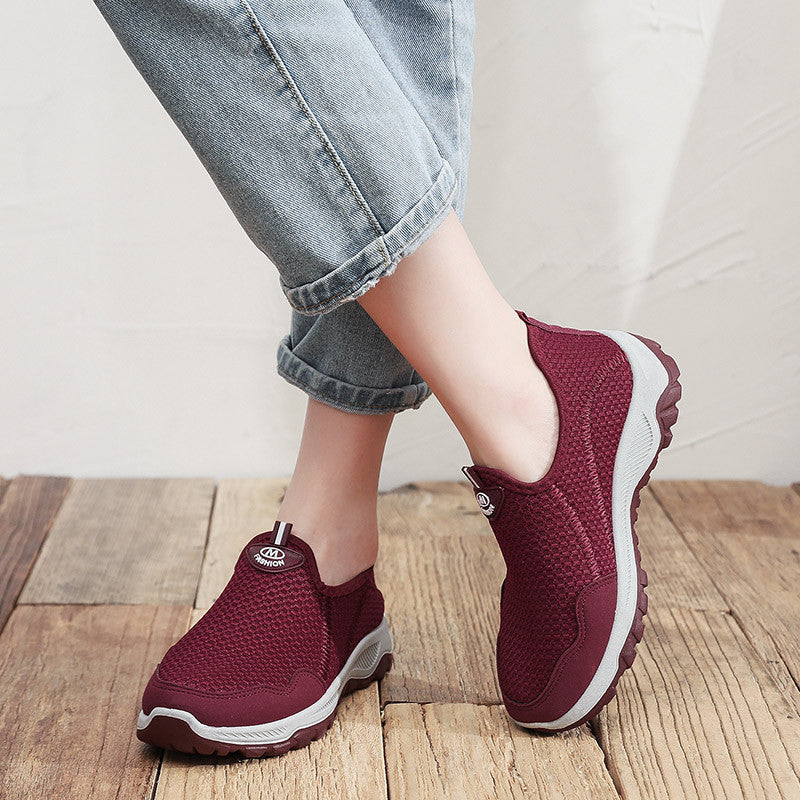 Damen Komfortable Mesh Slip-On Sneakers mit flexibler Laufsohle R&B