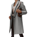 Damen Eleganter Langmantel mit schmalem Schnitt und tiefen Taschen R&B