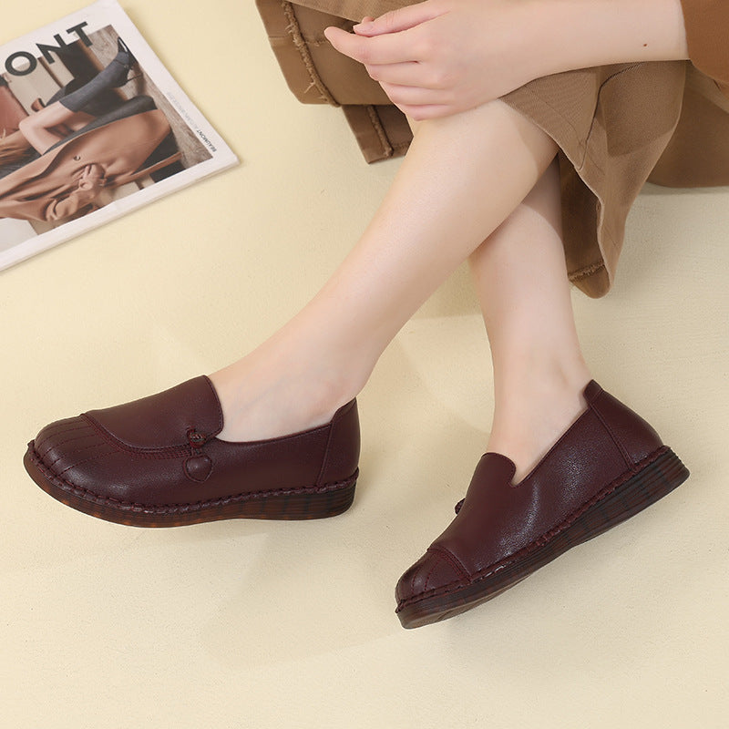 Damen Bequeme Mokassins mit elegantem Riemen und flexibler Sohle R&B