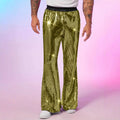 Herren Glitzernde Discohose mit weitem Bein und elastischem Bund R&B