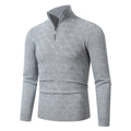 Herren modischer Strickpullover mit halbem Reißverschluss und strukturiertem Design R&B