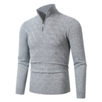 Herren modischer Strickpullover mit halbem Reißverschluss und strukturiertem Design R&B