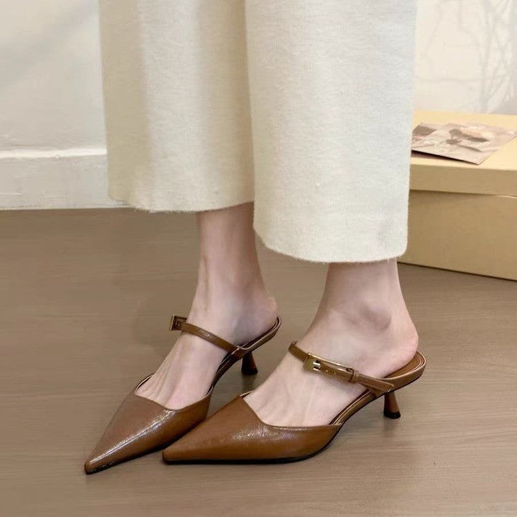 Damen Elegante Slingback-Pumps mit spitzem Zehenbereich und dezentem Riemen R&B