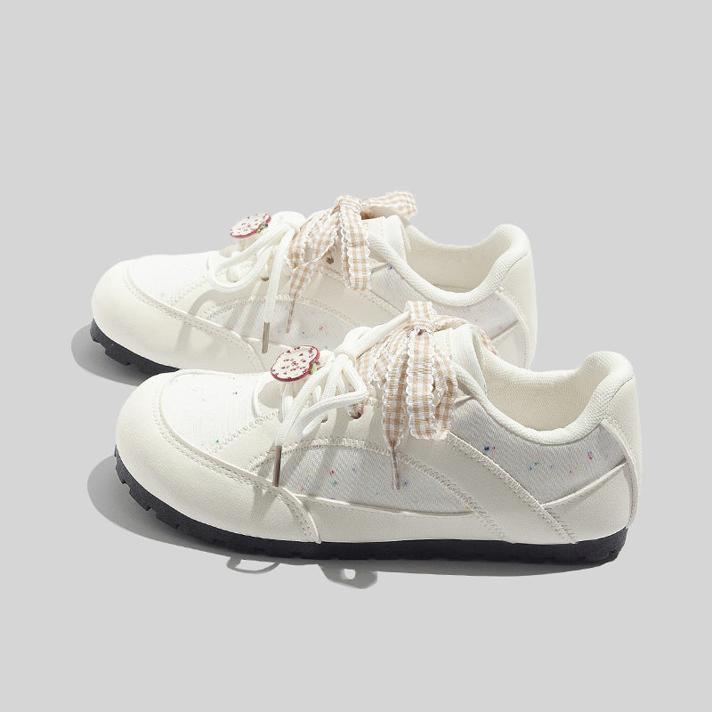 Damen Freizeit-Sneaker mit verspieltem Design und atmungsaktiver Oberflächenstruktur