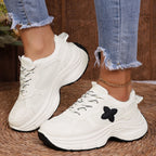Damen Sportliche Sneakers mit atmungsaktivem Obermaterial und rutschfester Laufsohle R&B