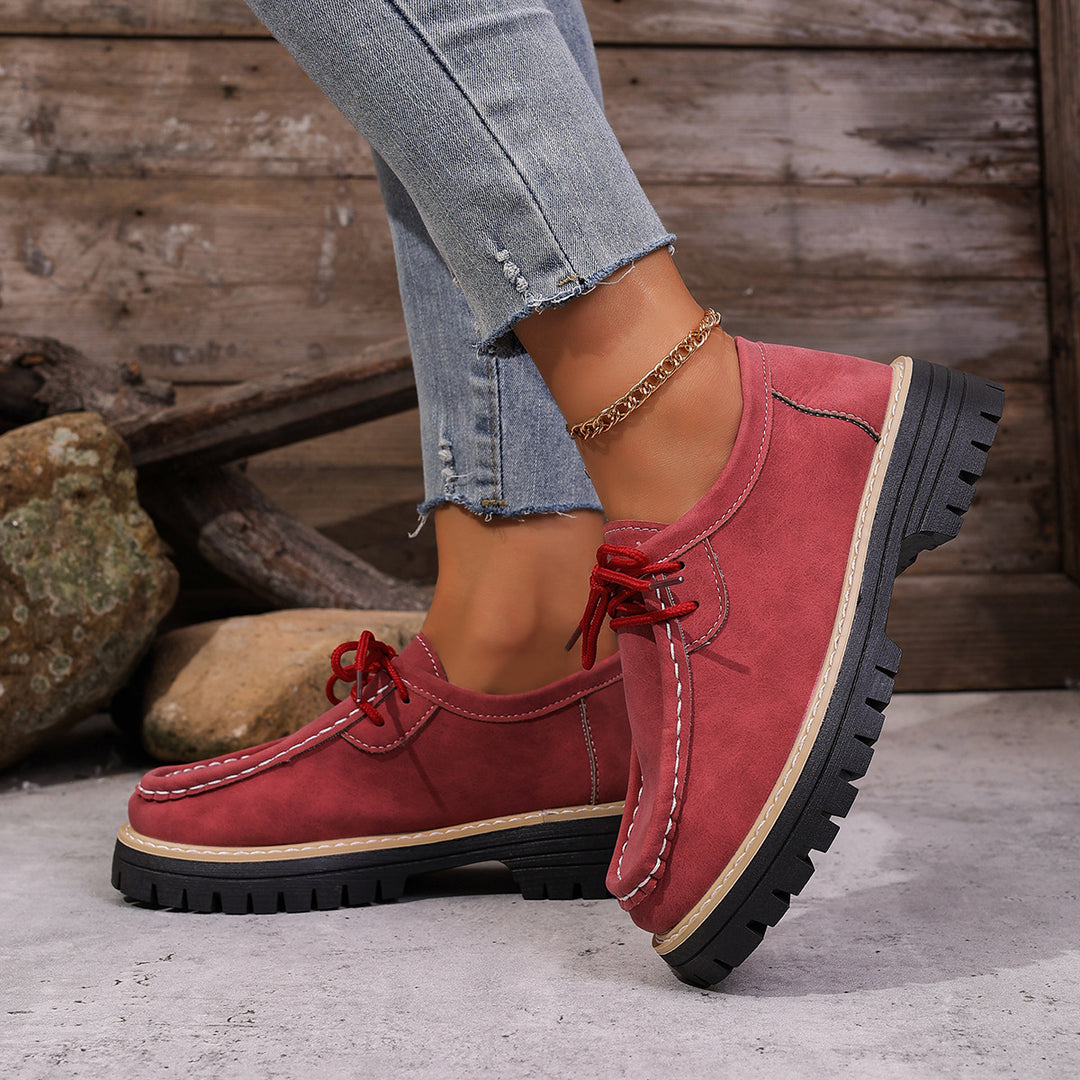Damen Freizeitschuhe mit modischem Schnürdesign und rutschfester Sohle R&B