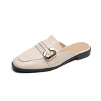 Damen Mokassin-Sandalen mit elegantem Schnallenakzent