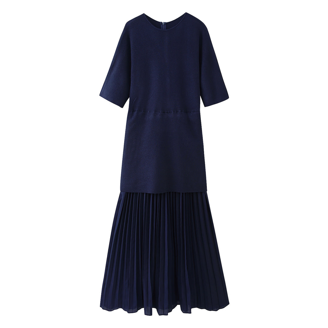 Damen Maxikleid mit hochwertigem Plisseedesign und modernem Schnitt R&B