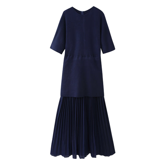 Damen Maxikleid mit hochwertigem Plisseedesign und modernem Schnitt R&B
