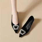 Damen Elegante und modische Ballerinas mit funkelndem Schmuckdetail R&B