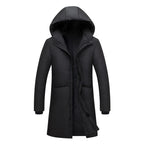 Damen lange Steppjacke mit großzügiger Kapuze und praktischen Taschen R&B