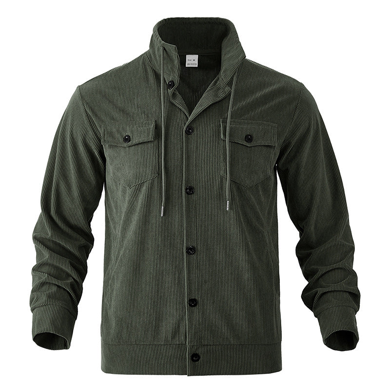 Herren Utility-Hemd mit strukturiertem Cordstoff und praktischen Brusttaschen R&B