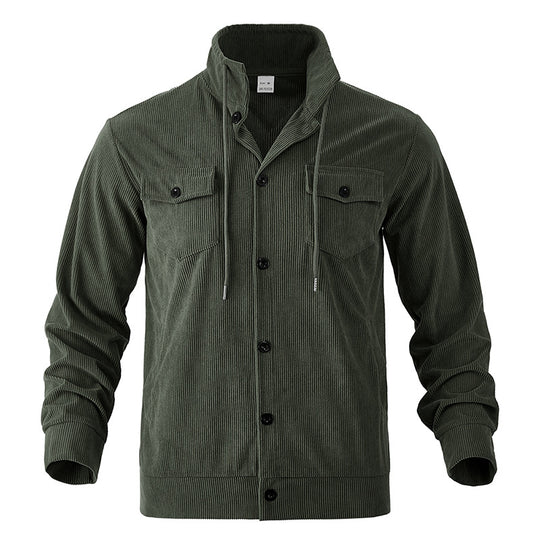 Herren Utility-Hemd mit strukturiertem Cordstoff und praktischen Brusttaschen R&B