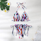 Damen bunter Triangel-Bikini R&B