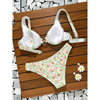 Damen Bikini-Set mit floralem Muster und verstellbaren Trägern R&B