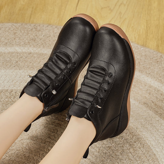 Damen Komfortable High-Top Sneakers mit elastischer Schnürung und dämpfender Sohle R&B