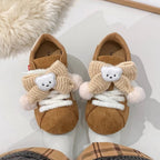 Damen Trendige Sneakers mit verspielten Knüpfdetails und kuscheligem Innenfutter