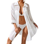 Damen transparenter Strandüberwurf R&B