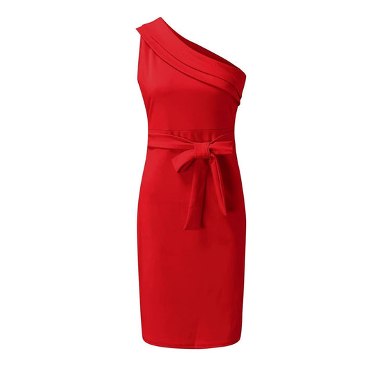 Damen Elegantes Wickelkleid mit asymmetrischem Oberteil und tailliertem Schnitt R&B