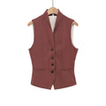Damen elegante Weste mit schmalem Kragen R&B
