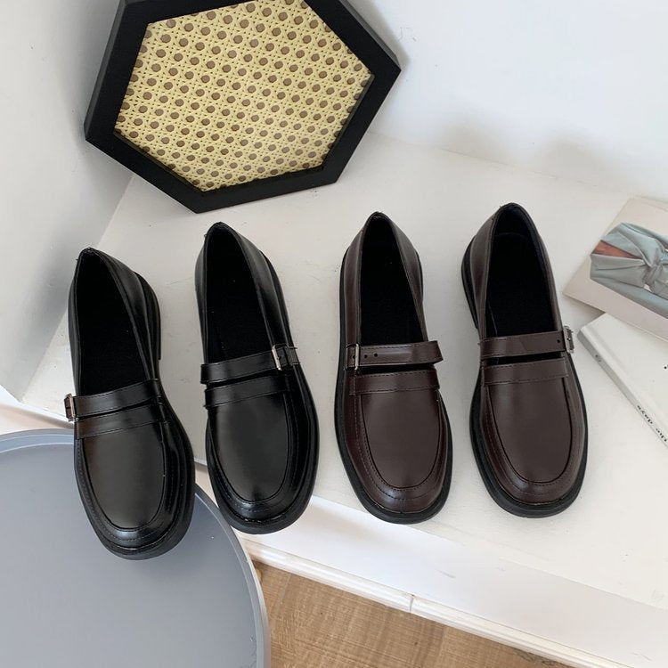 Damen elegante Mokassins mit modischem Schnallenakzent R&B