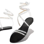 Damen Glitzernde Riemchen-Sandalen mit schickem Strassbesatz R&B