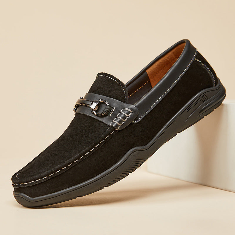 Herren Elegante Mokassins mit hochwertigem Wildleder und dezenter Schnalle R&B