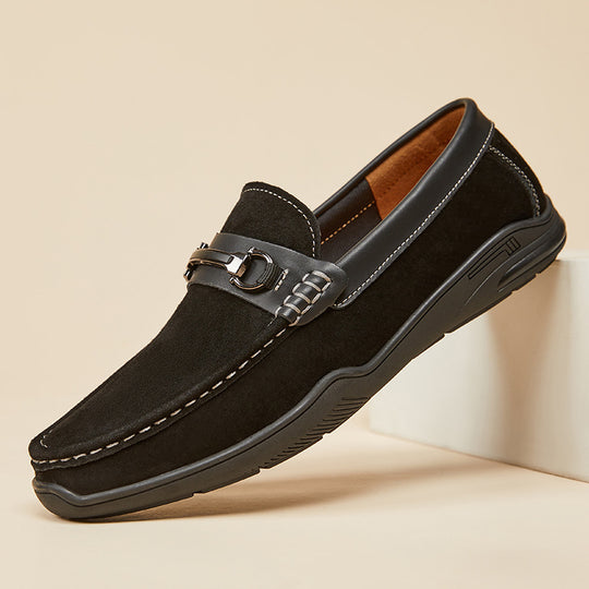 Herren Elegante Mokassins mit hochwertigem Wildleder und dezenter Schnalle R&B