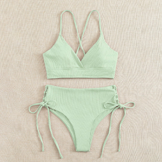 Damen Triangel-Bikini mit raffinierten Kordeldetails R&B