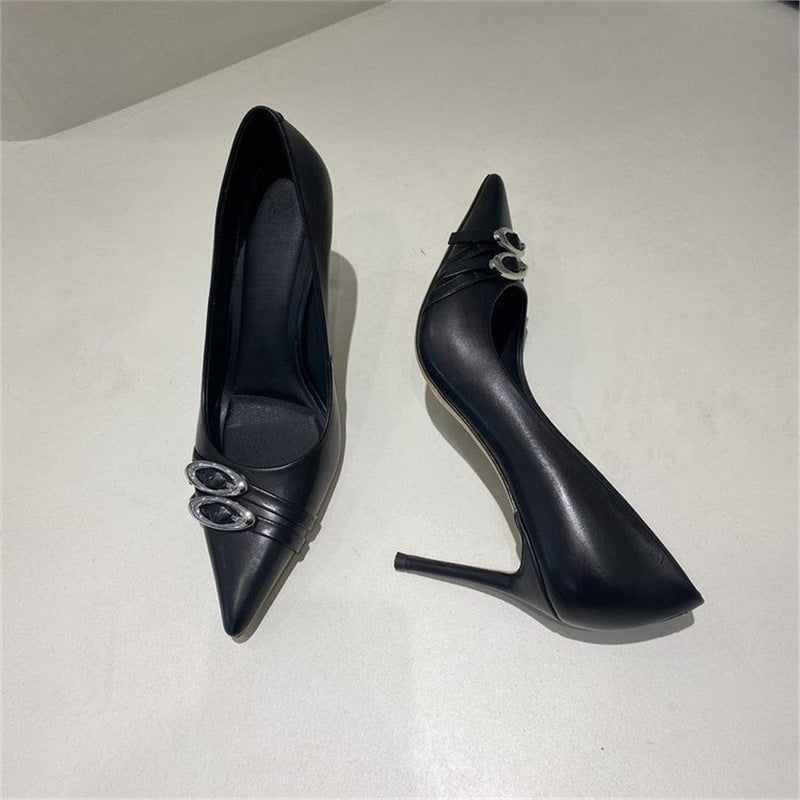 Damen elegante High Heel Pumps mit funkelnden Strassverzierungen R&B