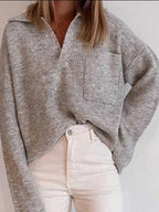 Damen lässiger Strickpullover R&B