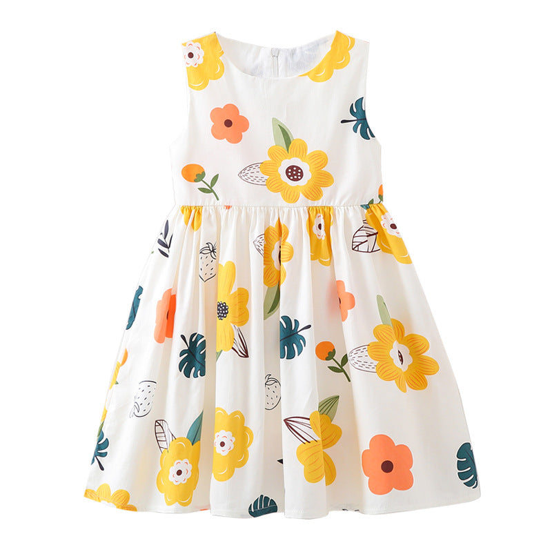 Mädchen Sommerkleid mit buntem Punkten-Design R&B