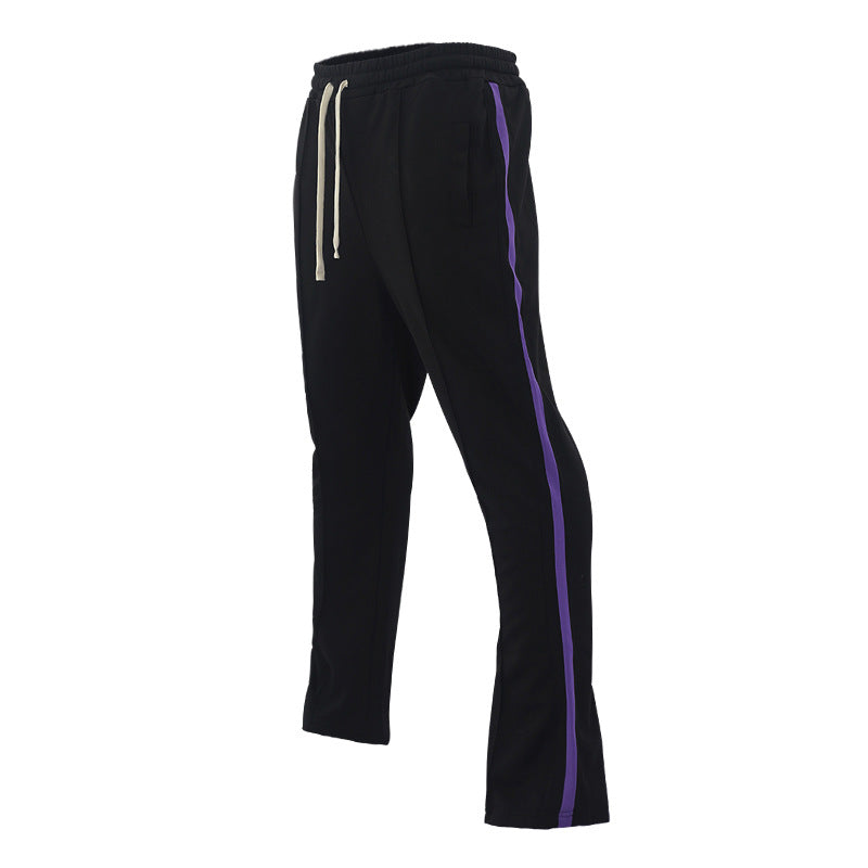 Herren sportliche Sweatpants mit seitlichen Kontraststreifen R&B