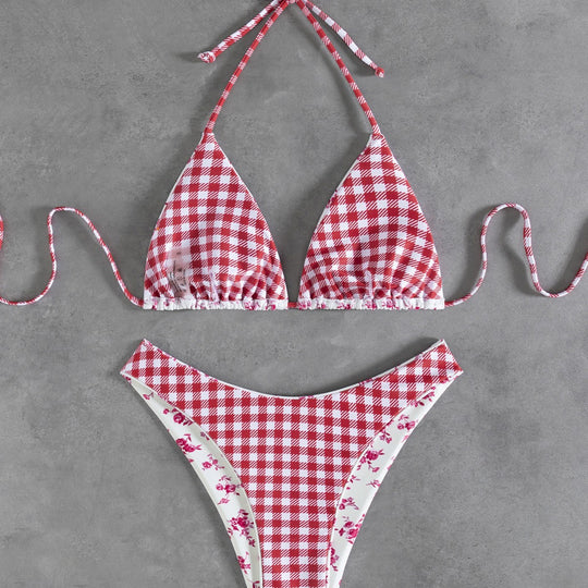 Damen Blumenmuster Bikini R&B