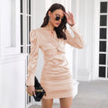 Damen Minikleid mit Twist-Detail und Raffung R&B