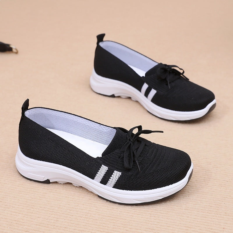 Damen Bequeme Slip-On Sneakers mit modischem Schleifendetail R&B