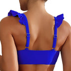 Damen Triangel-Bikini-Oberteil mit verspielten Rüschendetails und optimalem Halt R&B