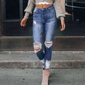 Damen Skinny Jeans mit modischen Destroyed-Details