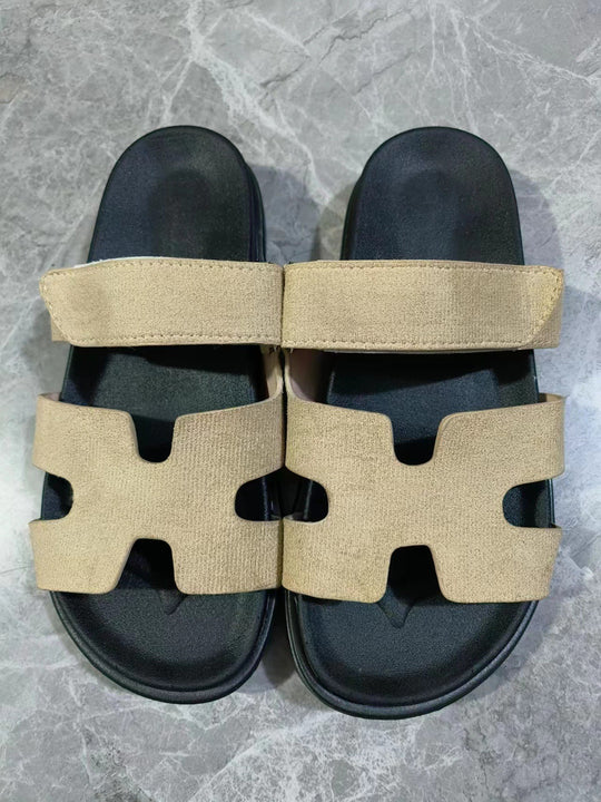 Damen bequeme Kunstleder-Sandalen mit verstellbaren Riemen R&B