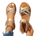 Damen Komfortable und stilechte Riemchen-Sandalen mit verstellbaren Riemen R&B