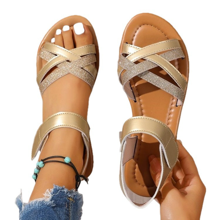 Damen Komfortable und stilechte Riemchen-Sandalen mit verstellbaren Riemen R&B